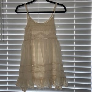 Cavenders beige fit and flare dress